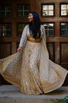 ivory gold cape sharara set with jacket embroidered festive wear USA

Option 2