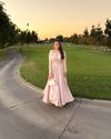 designer blush rose anarkali outfit wedding wear USA