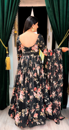 designer black floral indian outfit party wear USA