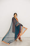 designer teal and crimson kurta outfit indian festive wear USA